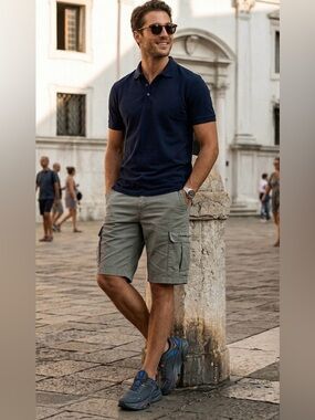 Oakley "Custom Fit" Cargo Shorts - Made in Italy - Grey - Size 31
